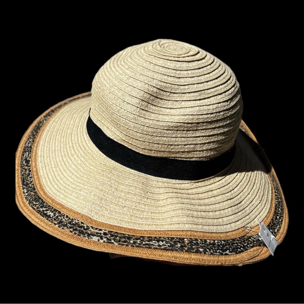 August Hat Co. Animal Trim Paper Floppy Brim Sun Hat No Size View 3